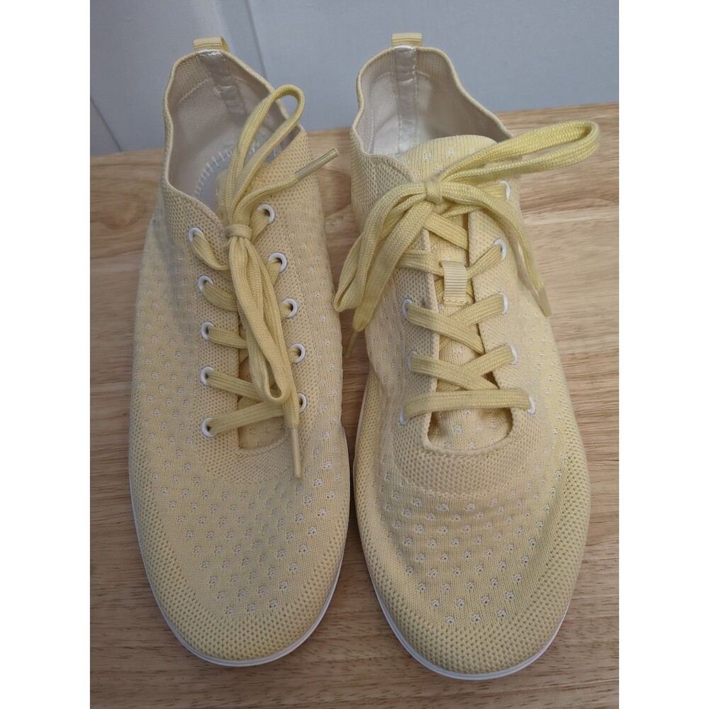 SUAVS Yellow Knit Sneakers The Zilker Unisex Shoes Women US/Men 13-No Insoles